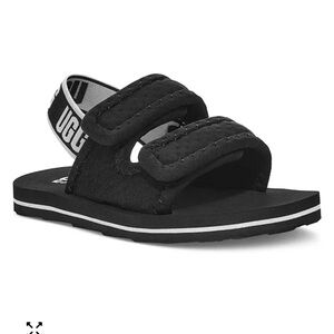 UGG Black K Lennon Slingback Sandals